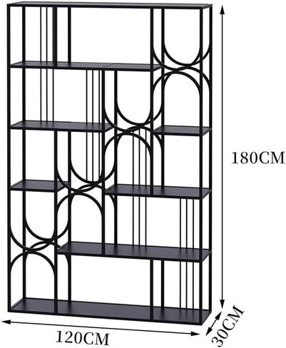 Bookshelf Living Room Wall-Mounted Storage Rack, Office Iron Bookshelf, Floor-Standing Storage Rack Bookshelves and Bookcases in Saudi Arabia