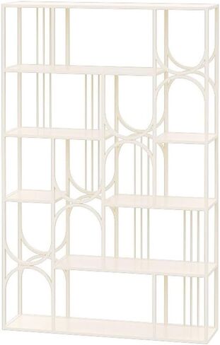 Bookshelf Living Room Wall-Mounted Storage Rack, Office Iron Bookshelf, Floor-Standing Storage Rack Bookshelves and Bookcases in Saudi Arabia