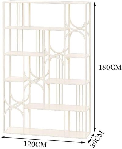 Bookshelf Living Room Wall-Mounted Storage Rack, Office Iron Bookshelf, Floor-Standing Storage Rack Bookshelves and Bookcases in Saudi Arabia