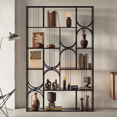 Bookshelf Living Room Wall-Mounted Storage Rack, Office Iron Bookshelf, Floor-Standing Storage Rack Bookshelves and Bookcases in Saudi Arabia