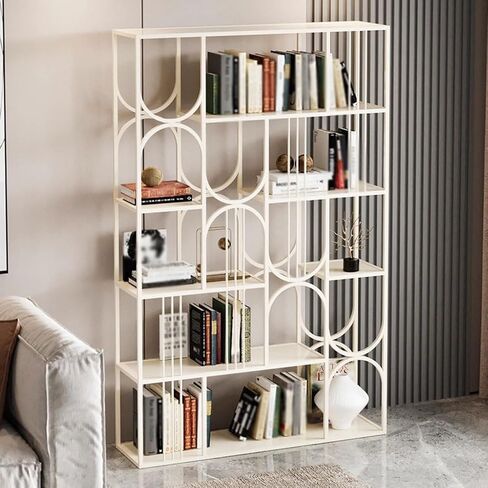 Bookshelf Living Room Wall-Mounted Storage Rack, Office Iron Bookshelf, Floor-Standing Storage Rack Bookshelves and Bookcases in Saudi Arabia