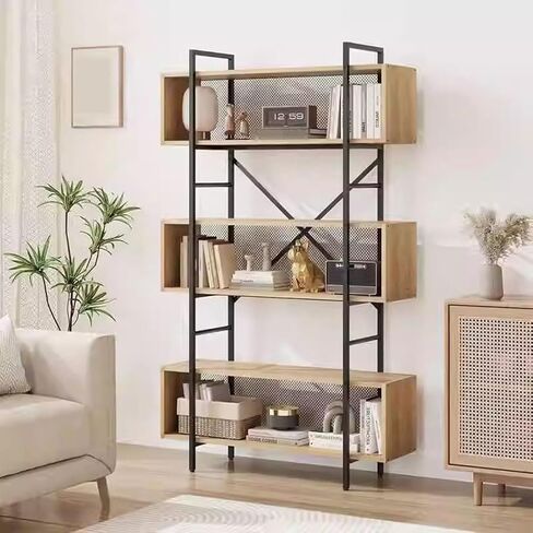 رف الكتب الشمال المنزل الرجعية رف الكتب غرفة المعيشة الحديد اليدوية عرض الرف رف المطبخ أرفف الكتب وخزائن الكتب (أ: 100 سم * 30 سم * 170 سم) in Saudi Arabia