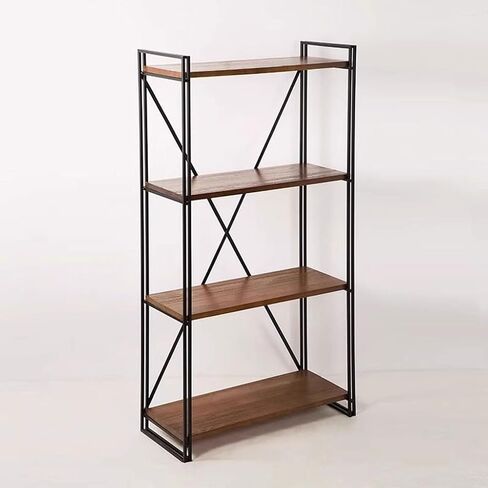 Bookshelf Living Room Storage Rack Industrial Style Iron Bookshelf Kitchen Solid Wood Multi-Layer Storage Rack Bookshelves and Bookcases in Saudi Arabia