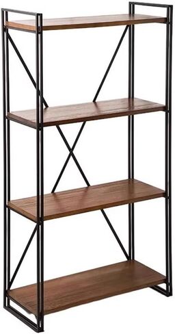 Bookshelf Living Room Storage Rack Industrial Style Iron Bookshelf Kitchen Solid Wood Multi-Layer Storage Rack Bookshelves and Bookcases in Saudi Arabia