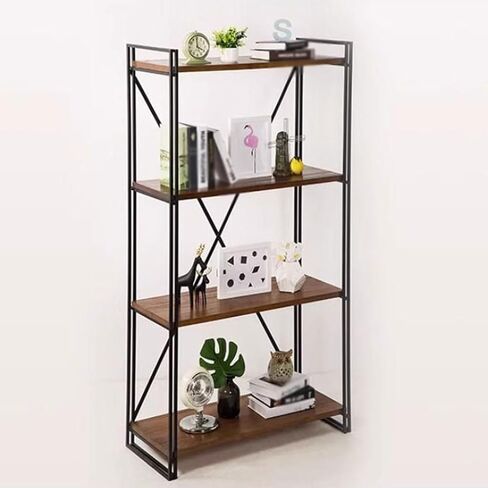 Bookshelf Living Room Storage Rack Industrial Style Iron Bookshelf Kitchen Solid Wood Multi-Layer Storage Rack Bookshelves and Bookcases in Saudi Arabia