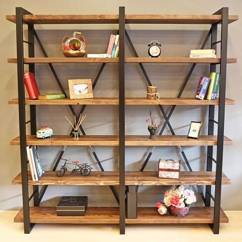 Bookshelf Home Wall-Mounted Simple Solid Wood Bookshelf Office Floor-Standing Multi-Layer Storage Rack Bookshelves and Bookcases in Saudi Arabia