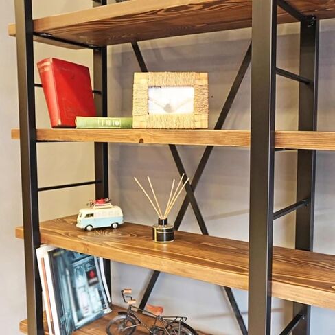 Bookshelf Home Wall-Mounted Simple Solid Wood Bookshelf Office Floor-Standing Multi-Layer Storage Rack Bookshelves and Bookcases in Saudi Arabia