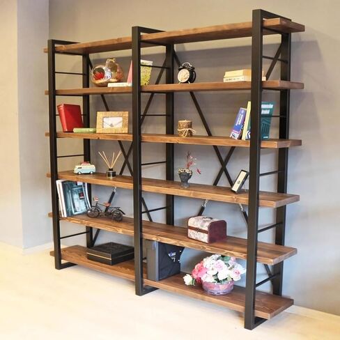 Bookshelf Home Wall-Mounted Simple Solid Wood Bookshelf Office Floor-Standing Multi-Layer Storage Rack Bookshelves and Bookcases in Saudi Arabia