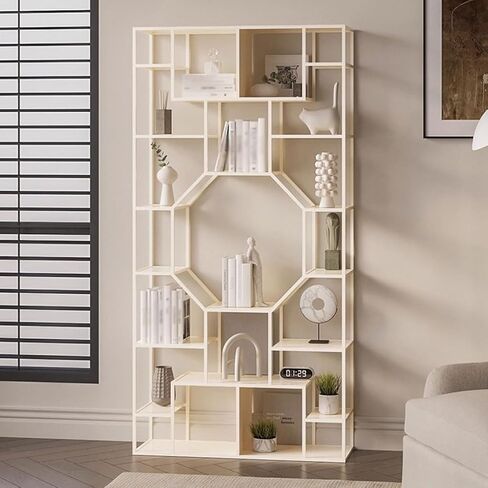 Bookshelf Living Room Study Bookshelf Floor Rack Office Wall Iron Antique Shelf Bookshelves and Bookcases(B:120CM*30CM*180CM) in Saudi Arabia