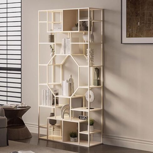 Bookshelf Living Room Study Bookshelf Floor Rack Office Wall Iron Antique Shelf Bookshelves and Bookcases(B:120CM*30CM*180CM) in Saudi Arabia