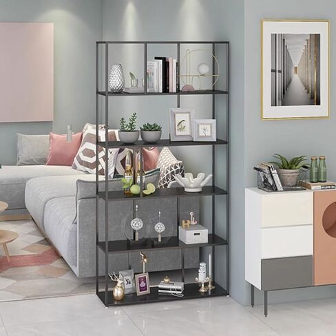 Bookshelf Simple Office Multi-Layer Iron Storage Cabinet Living Room Floor Storage Bookshelf Bookshelves and Bookcases in Saudi Arabia
