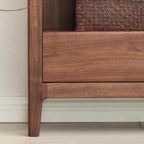 Bookshelf Living Room Simple Walnut Bookshelf Bedroom Floor Student Bookcase Large Capacity Storage Rack Bookshelves and Bookcases in Saudi Arabia