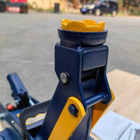 Hydraulic Low Profile Steel Floor Jack, 2Ton (4000 lbs) Capacity，Trolley Service Lift Car Jack with Single Piston Lift Pump, Lifting Range 5-1/8" to 13", Blue in Saudi Arabia