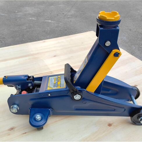 Hydraulic Low Profile Steel Floor Jack, 2Ton (4000 lbs) Capacity，Trolley Service Lift Car Jack with Single Piston Lift Pump, Lifting Range 5-1/8" to 13", Blue in Saudi Arabia