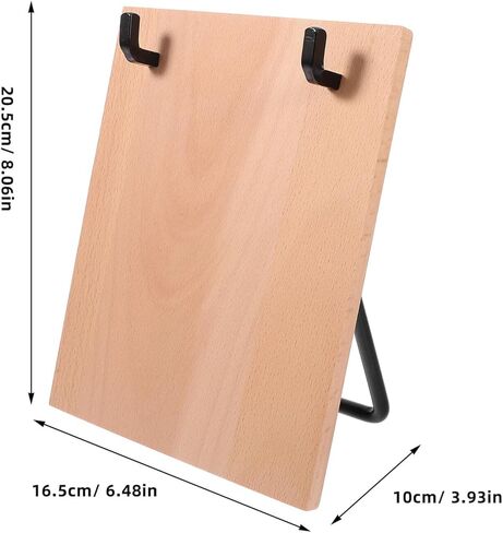 NUOBESTY Stable Desk Calendar Holder with Beech Wood Base and Iron Horn Bracket Elegant Flip Calendar Stand for Home Office Decor Sturdy Support Rack in Saudi Arabia