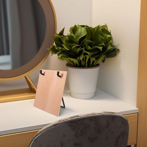 NUOBESTY Stable Desk Calendar Holder with Beech Wood Base and Iron Horn Bracket Elegant Flip Calendar Stand for Home Office Decor Sturdy Support Rack in Saudi Arabia