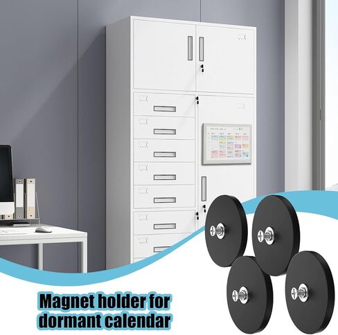 Digital Calendar Magnetic Holder, 4 Pieces Digital Fridge Magnet Calendar | No Drilling 38 cm Hanger for Metal Appliances Household Kitchen Hotel Playroom Diary in Saudi Arabia