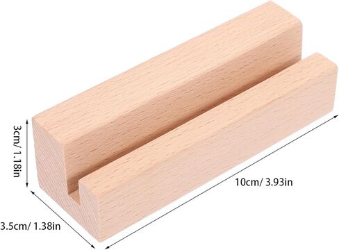 ARTIBETTER Multi-function Wooden Card Stand with Slot Compact Desk Calendar Base Photo Clip Holder for Menu Display Postcard Display Tabletop Decor Rustic Natural Wood Grain for Office and in Saudi Arabia