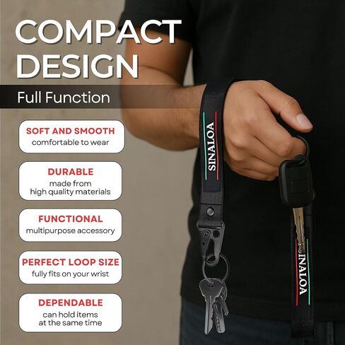 سلسلة مفاتيح EASTEX Mexico Flag Lanyard لشارات الهوية للمفاتيح - حبل الهوية المكسيكي in Kuwait