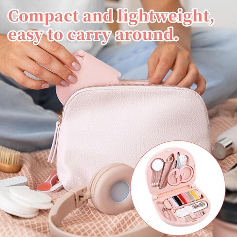 LXUEJIE 2 Pack Mini Travel Sewing Set, Travel Size Emergency Sewings Kit Portable Sewing Repair Box Kit with Buttons Threads Scissors Needles Tweezers Button Pin in Saudi Arabia