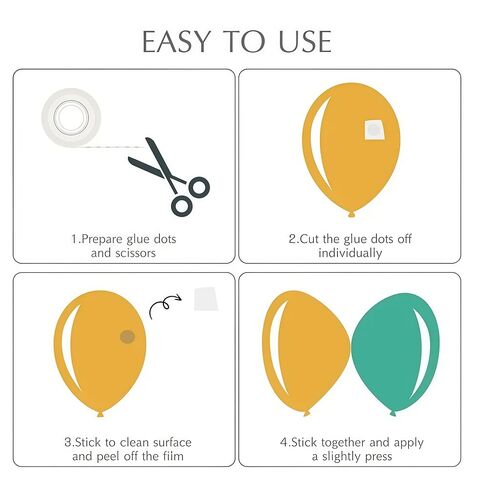 1000 Sticky dots, Transparent Balloon Glue, Removable Sticky dots, Double-Sided Tape dots, Suitable for Birthday, Holiday Parties, Wedding Decorations, and DIY Handmade Photo Wall Making in Saudi Arabia