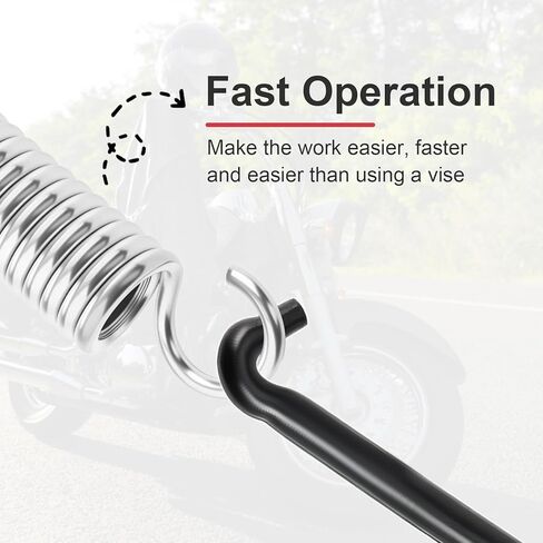 3 قطع أداة سحب زنبركية على شكل حرف T مقبض زنبركي عادم الدراجة النارية مع أنبوب طلاء مطاطي أداة ربط زنبركية لدراجة الثلج الترابية والترامبولين (أحمر وأسود) in Kuwait