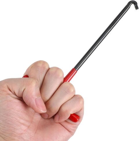 3 قطع أداة سحب زنبركية على شكل حرف T مقبض زنبركي عادم الدراجة النارية مع أنبوب طلاء مطاطي أداة ربط زنبركية لدراجة الثلج الترابية والترامبولين (أحمر وأسود) in Kuwait