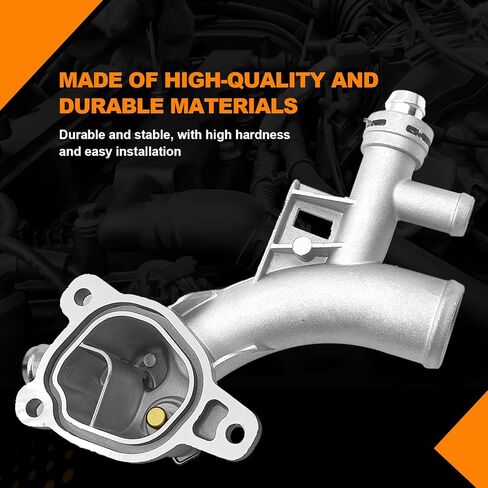 Engine Coolant Thermostat Housing Water Outlet Kit with Coolant Reservoir Inlet Hose, Compatible with Chevy Cruze Limited 1.4L L4 2016, Sonic 1.4L L4 2012-2020 etc, Replace 13251447, 902-846 in Saudi Arabia