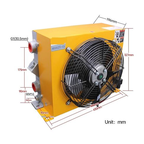Hydraulic Radiator Air Cooler with Back Pressure Bypass Valve AH1012T1-CA 100L/min Cooling Excavator Rapid Reduce Temperature(AC380V) in Saudi Arabia