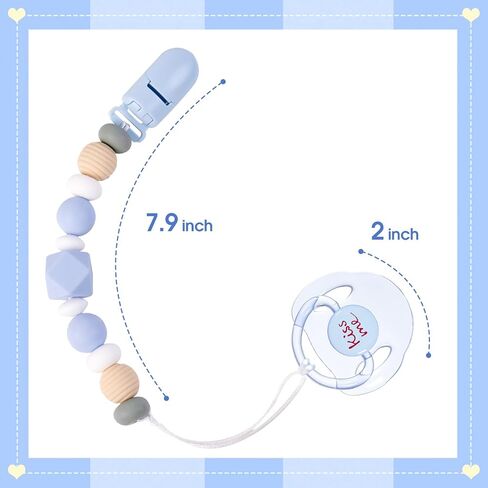 Aori Magnetic Pacifier with Pacifier Clips for Reborn Baby Dolls, Pink Reborn Babies Accessories Set for Kids in Kuwait