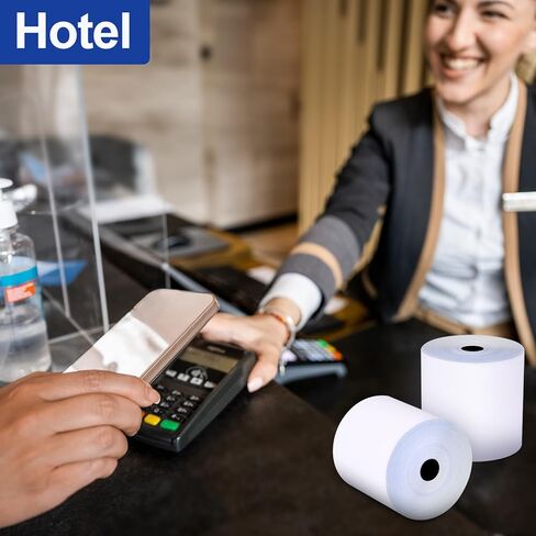 （50 Rolls）3"x95’ 2 Ply Kitchen Printer Paper for Star SP700, Carbonless Register Rolls White/Yellow Receipt Paper POS Cash Register in Saudi Arabia