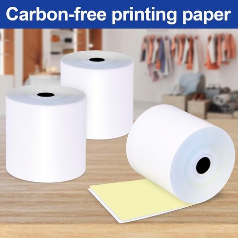 （50 Rolls）3"x95’ 2 Ply Kitchen Printer Paper for Star SP700, Carbonless Register Rolls White/Yellow Receipt Paper POS Cash Register in Saudi Arabia