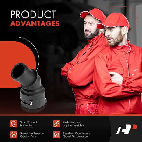 A-Premium Coolant Hose Flange Connector [45° Angle] Compatible with Volkswagen & Audi - Jetta 1999-2018, Golf 1999-2006, Jetta City 2007-2009, TT/TT Quattro 2000-2006 in Saudi Arabia
