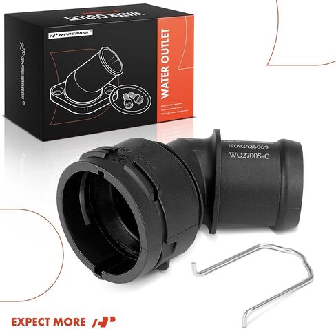 A-Premium Coolant Hose Flange Connector [45° Angle] Compatible with Volkswagen & Audi - Jetta 1999-2018, Golf 1999-2006, Jetta City 2007-2009, TT/TT Quattro 2000-2006 in Saudi Arabia