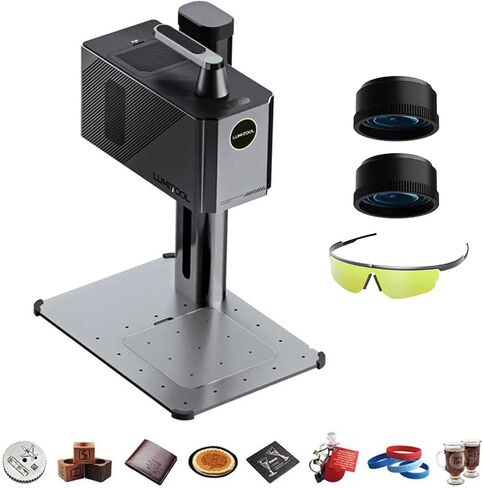 20W True Fiber Laser Engraver - 10X Faster AI Fiber Laser Engraving Machine for Metal, Wood, Leather & More - AI-Powered, Deep Engraving, Cloud Data, Compact & Affordable in Saudi Arabia