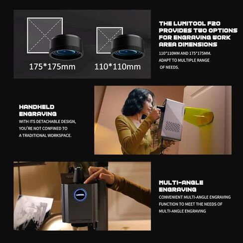 20W True Fiber Laser Engraver - 10X Faster AI Fiber Laser Engraving Machine for Metal, Wood, Leather & More - AI-Powered, Deep Engraving, Cloud Data, Compact & Affordable in Saudi Arabia