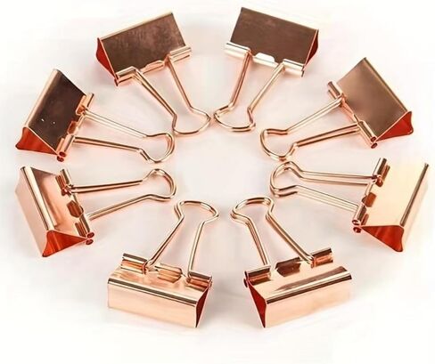 40PCS 19MM/0.75Inch Binder Clips Rose Gold,Paper Clamps Rose Gold,Paper Clips for Office Supplies in Saudi Arabia