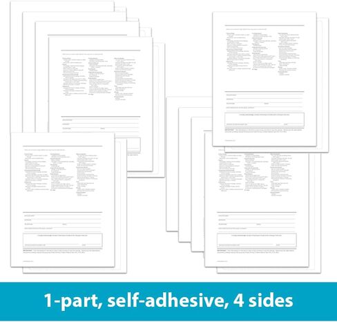 Interior Buyers Guide Backer Only Form – 8.5" x 11" 1-Part Fade-Resistant FTC Compliant Sheet for Auto Dealerships – Laser Compatible with Full 4-Side Permanent Adhesive - Pack of 100 in Saudi Arabia