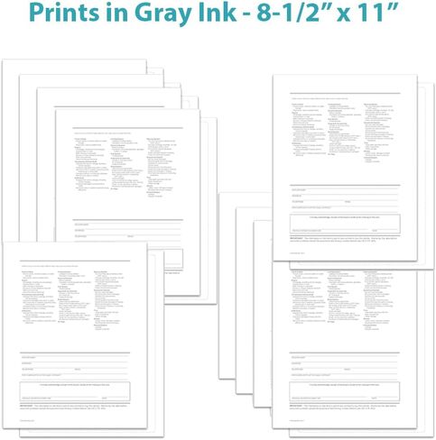 Interior Buyers Guide Backer Only Form – 8.5" x 11" 1-Part Fade-Resistant FTC Compliant Sheet for Auto Dealerships – Laser Compatible with Full 4-Side Permanent Adhesive - Pack of 100 in Saudi Arabia