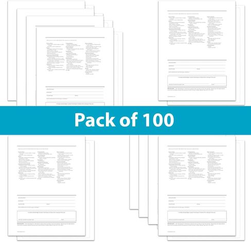 Interior Buyers Guide Backer Only Form – 8.5" x 11" 1-Part Fade-Resistant FTC Compliant Sheet for Auto Dealerships – Laser Compatible with Full 4-Side Permanent Adhesive - Pack of 100 in Saudi Arabia
