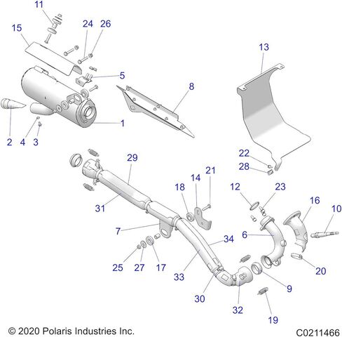 Polaris ATV WELD-MANIFOLD, Genuine OEM Part 1263313, Qty 1 in Saudi Arabia