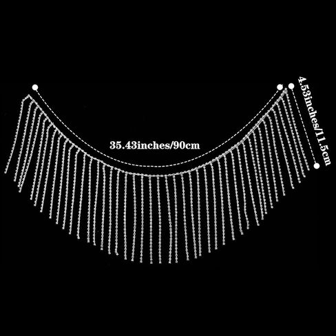حجر الراين الشريط شرابة سلسلة حجر الراين هامش تقليم مطرز الشريط الماس شرابة سلسلة الشظية الماس هامش للخياطة الحرف الزفاف حزب الملابس والاكسسوارات الإناث المجوهرات ديكور عيد الميلاد in Kuwait