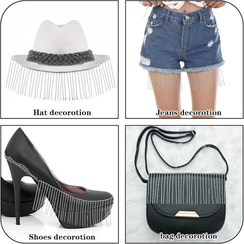 حجر الراين الشريط شرابة سلسلة حجر الراين هامش تقليم مطرز الشريط الماس شرابة سلسلة الشظية الماس هامش للخياطة الحرف الزفاف حزب الملابس والاكسسوارات الإناث المجوهرات ديكور عيد الميلاد in Kuwait