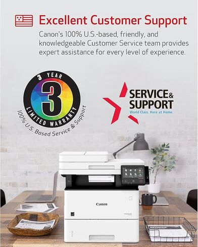 Canon Image CLASS D1650 (2223C023) طابعة ليزر لاسلكية الكل في واحد مع AirPrint، 45 صفحة في الدقيقة وضمان 3 سنوات، Amazon Dash Replenishment Ready، 17.8 بوصة × 19.5 بوصة × 18.3 بوصة in Saudi Arabia