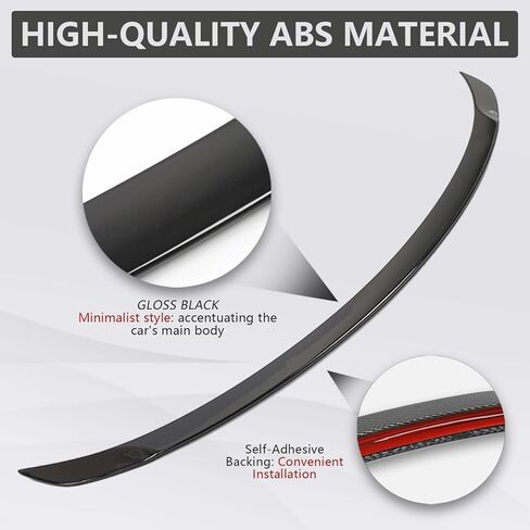 ABS Spoiler for 2025 2026 Tesla Model Y Juniper Rear Spoiler Rear Trunk Spoiler Sport & Performance Type Rear Spoiler Wings Tesla Model Y Juniper Accessories (Gloss Black) in Saudi Arabia