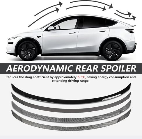 ABS Spoiler for 2025 2026 Tesla Model Y Juniper Rear Spoiler Rear Trunk Spoiler Sport & Performance Type Rear Spoiler Wings Tesla Model Y Juniper Accessories (Gloss Black) in Saudi Arabia