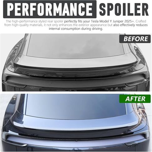 ABS Spoiler for 2025 2026 Tesla Model Y Juniper Rear Spoiler Rear Trunk Spoiler Sport & Performance Type Rear Spoiler Wings Tesla Model Y Juniper Accessories (Gloss Black) in Saudi Arabia