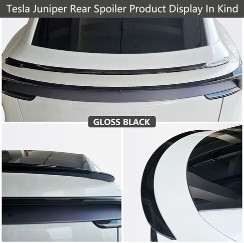 ABS Spoiler for 2025 2026 Tesla Model Y Juniper Rear Spoiler Rear Trunk Spoiler Sport & Performance Type Rear Spoiler Wings Tesla Model Y Juniper Accessories (Gloss Black) in Saudi Arabia