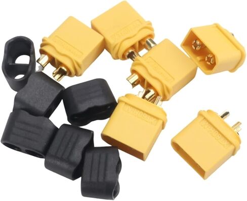 3-Pair Amass XT60H Male/Female Upgrade Connectors for Remote Control Drones - Male/Female Connector Kit distintivo(6pcs XT60H-F) in Kuwait