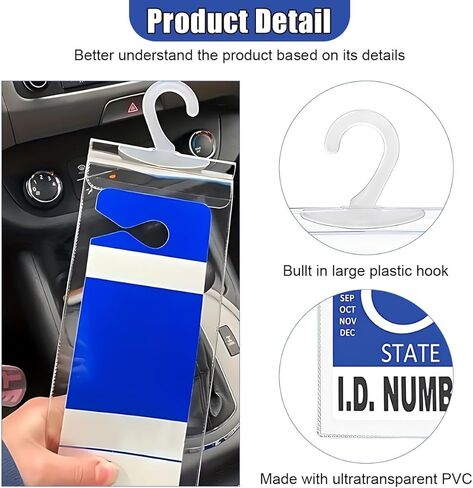 Portable Handicap Placard Holder, Transparent Disabled Permit Protector with Large Hanger, Universal Handicap Parking Sign Holder for Car Sun Visor (2PCS) in Saudi Arabia